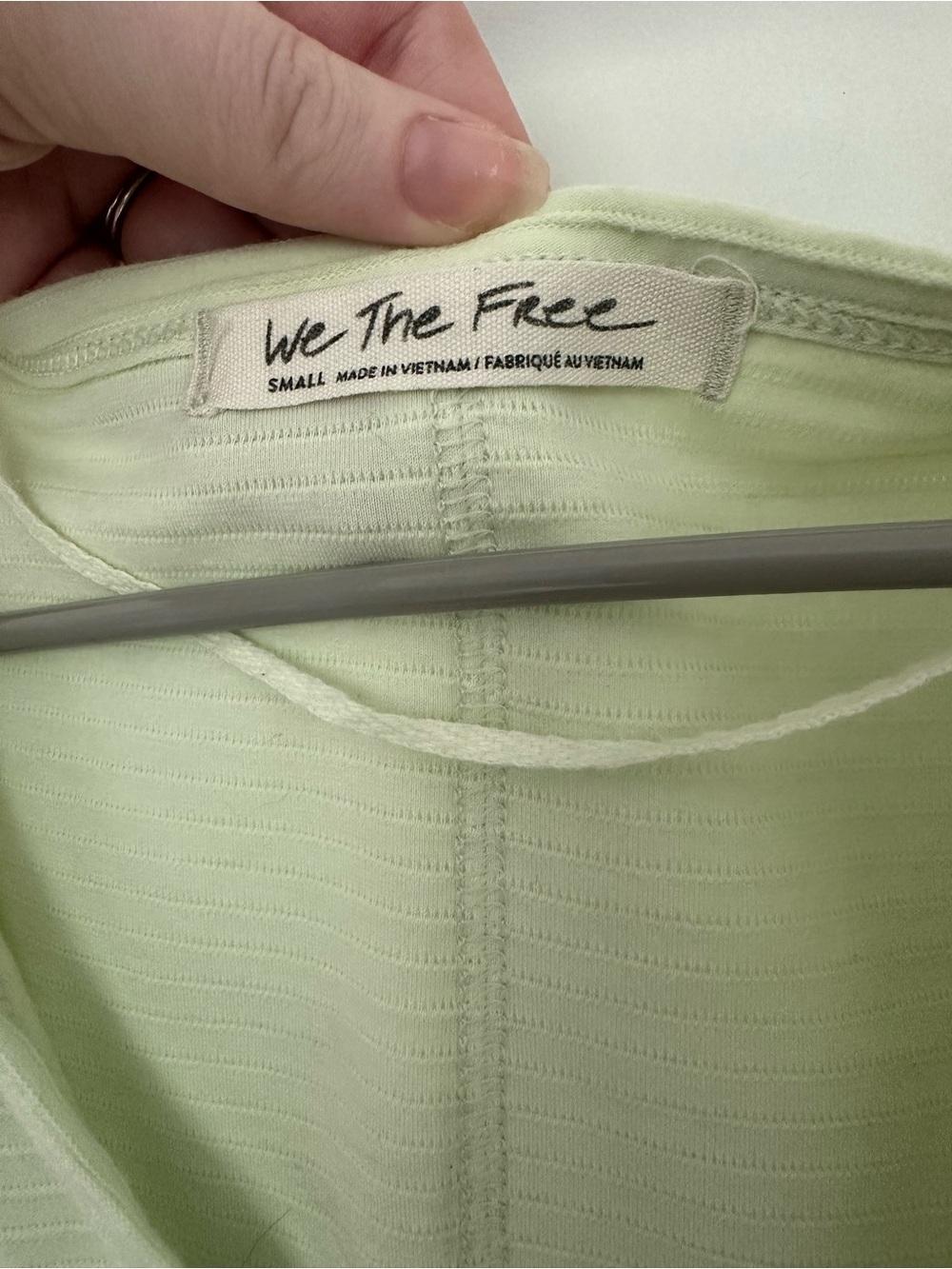 Free People We The Free Dallas Henley Top in Light Green - Picture 4 of 6